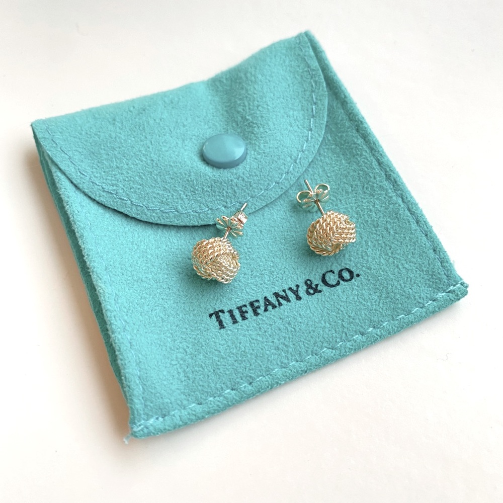 Tiffany & Co. Twist Wire Knot Earrings silver